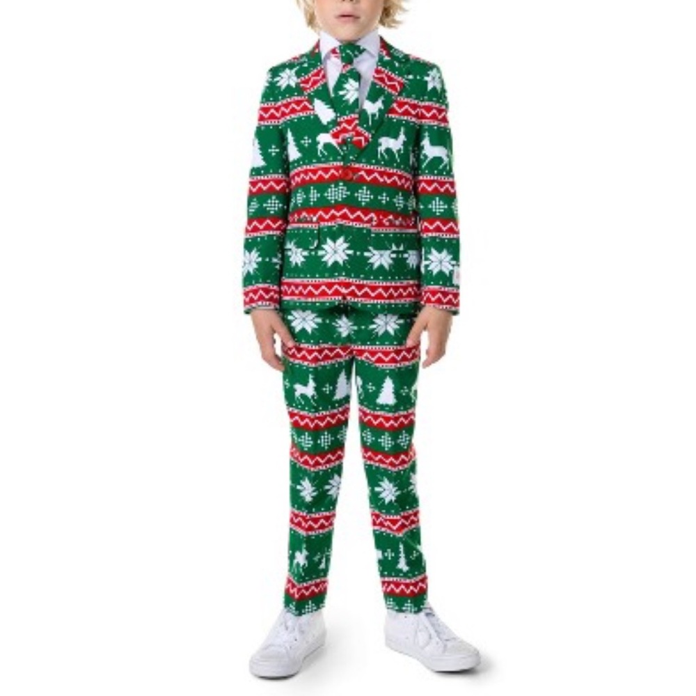 SUITMEISTER Boys Christmas Suit Festive Green size 4-6Y